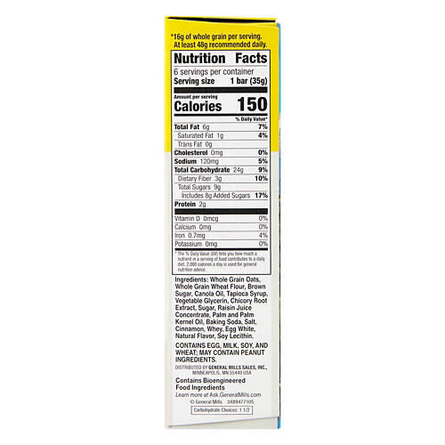 Cinnamon Brown Sugar Soft Baked Oatmeal Squares, 6 count