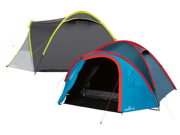 Mörklagt campingtält