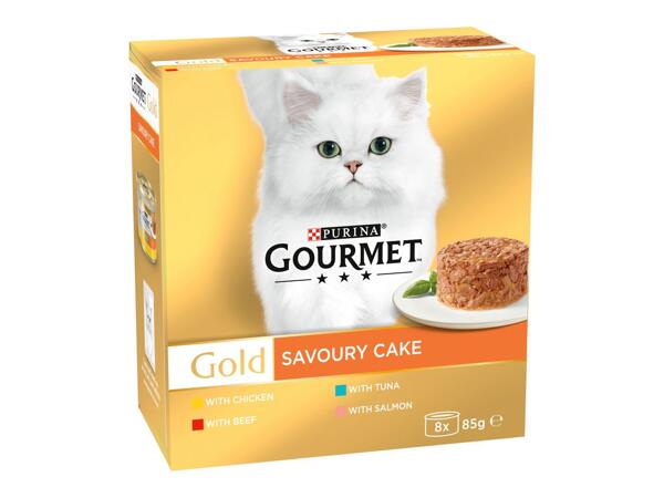 Gourmet Gold Cat Food Savoury Cake Meat and Fish