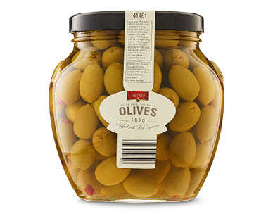 Casa Barelli Colossal Green Olives Stuffed with Natural Peppers 1.6kg