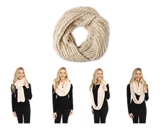 Serra 
 Ladies' Cable Knit Infinity Scarf