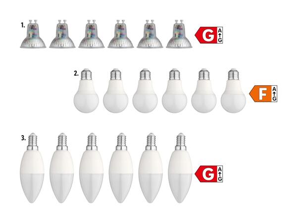 Ampoules LED, 6 pièces