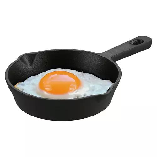 Mini Cast Iron Skillet, Black