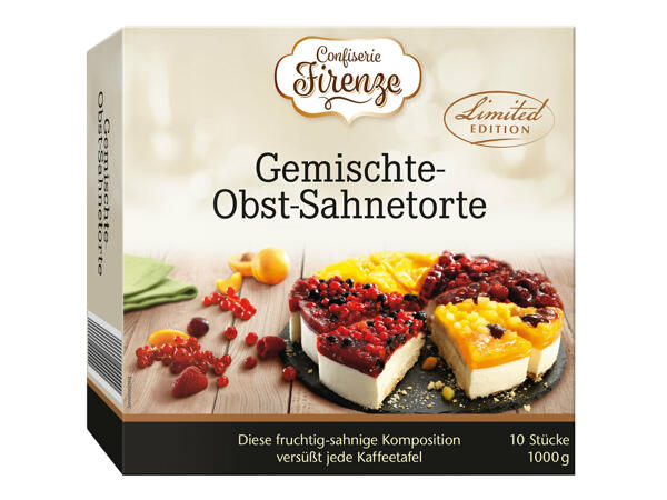 Gemischte Obst-Sahnetorte