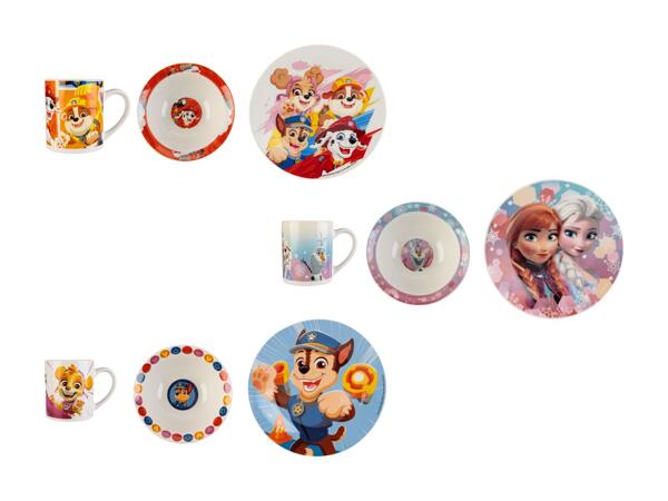 Set de petit-déjeuner La Reine des Neiges/​Pat' Patrouille, 3 pièces