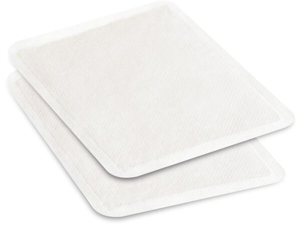 Lower back heat wrap with heat patches, 5 pieces or heat patches, 4 or 6 pieces