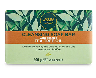 Cleansing Soap Bar with Organic Tea Tree Oil 200g