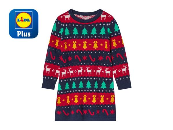 Lupilu Younger Kids' Festive Christmas Jumper Dress