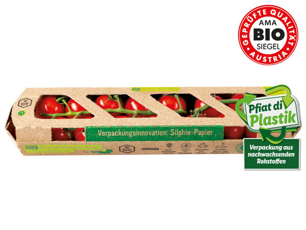 Bio-Cherrystrauchtomaten aus Oberösterreich