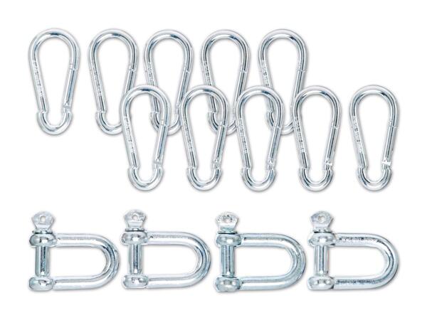 Karabiner-/​Schäkel-Haken Set