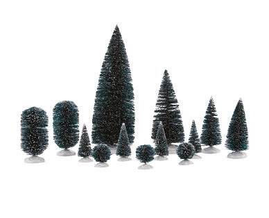 Lemax Collectable Figurines - Assorted Tree Set 13pk or Gas Lantern Street Lamps 6pk