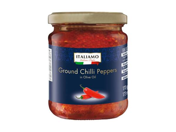 Ground Chillis in Olive Oil