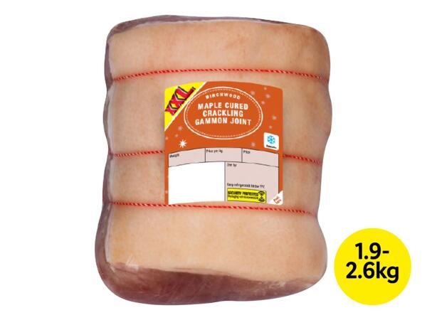 XXL Maple Cured Gammon Joint with Crackling