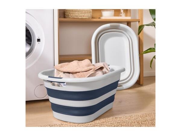 W5 Blue Collapsible Laundry Basket