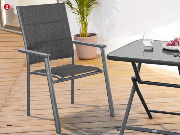 Aluminium-Klapptisch/-Stapelsessel