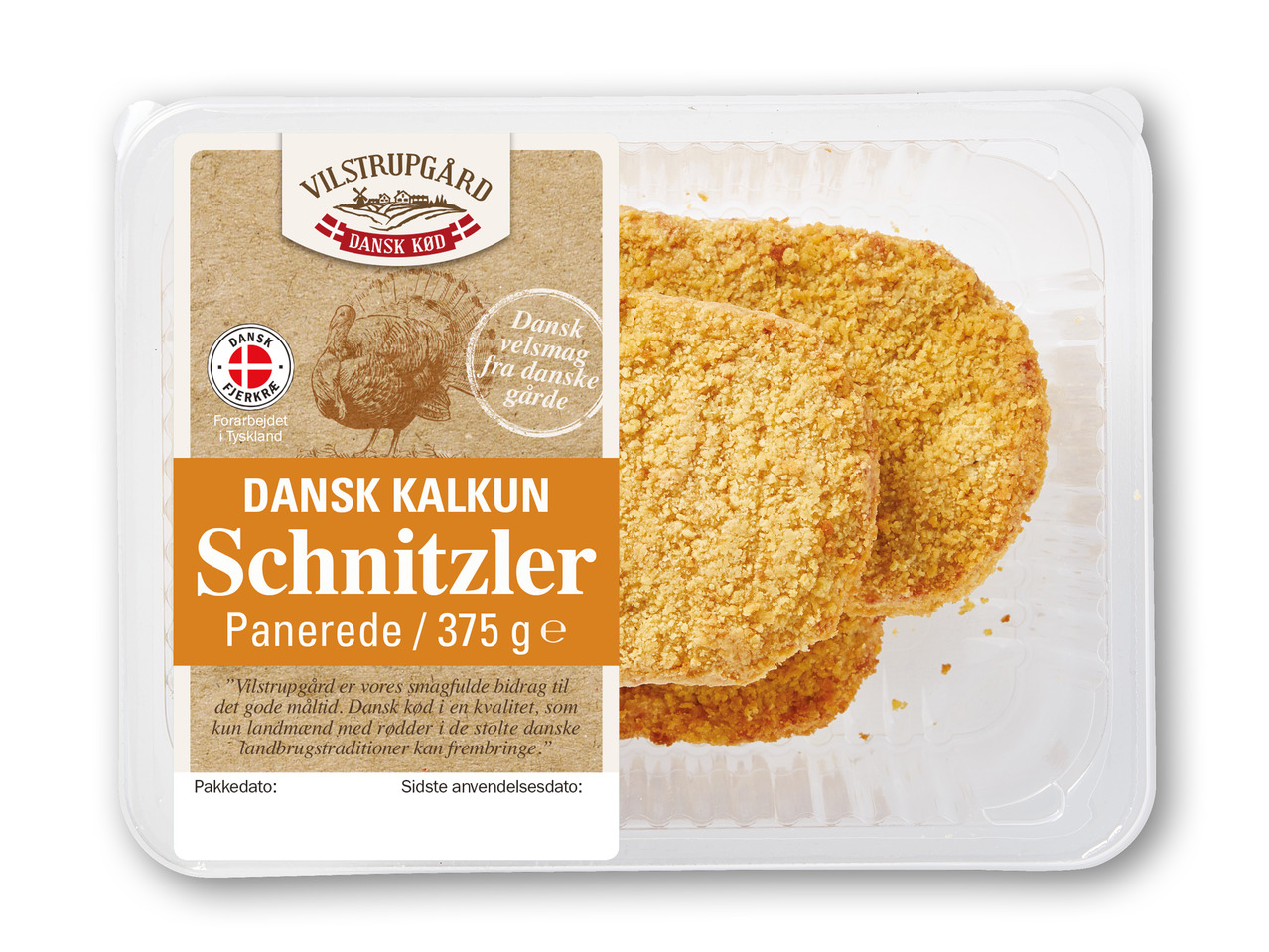 VILSTRUPGÅRD Panerede kalkunschnitzler