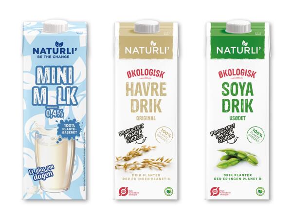 Naturli' minim_lk, økologisk havre- eller soyadrik