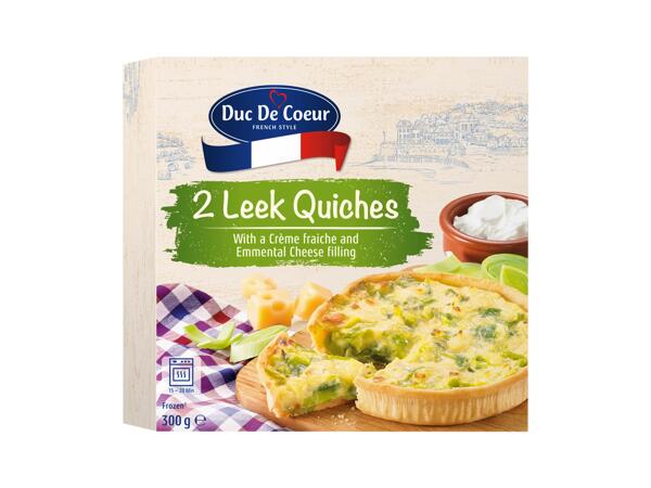 Leek quiches