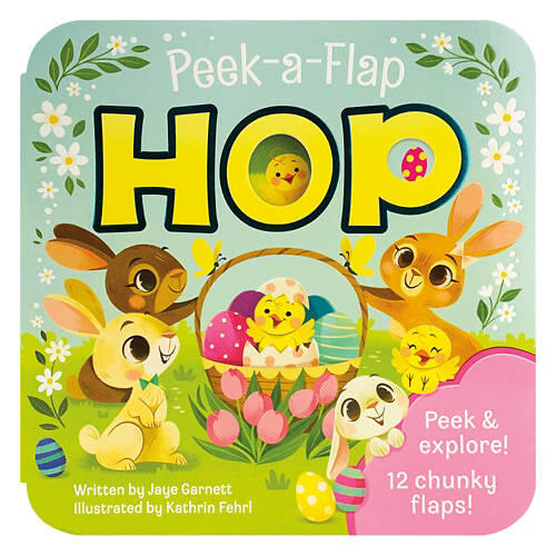 Kids Easter Board Book - Hop Peek a Flap