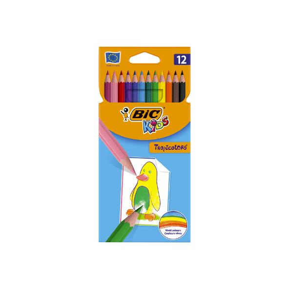 BIC(R) 				12 crayons de couleur tropicolors