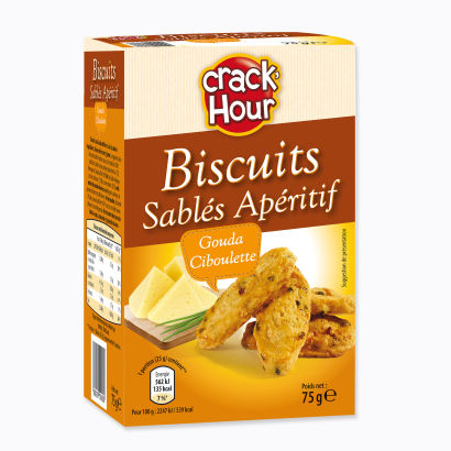 Biscuits apéritifs gouda et ciboulette