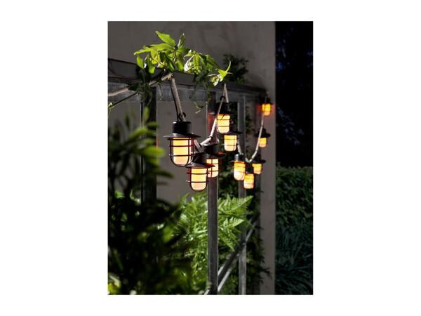 Livarno Home Solar Flaming Lantern String Lights