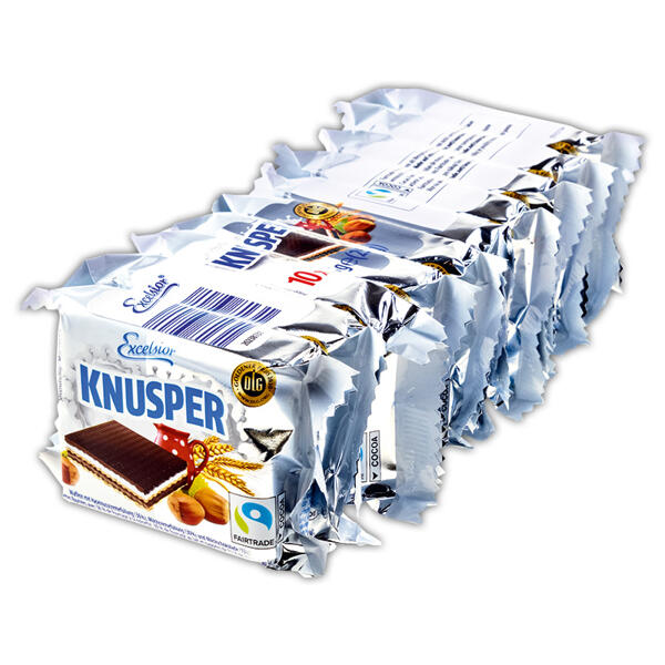 Knusperschnitten mit Haselnusscreme
