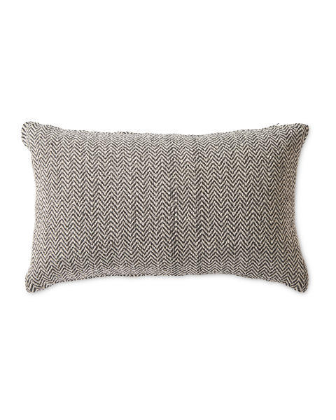 Black Herringbone Cushion