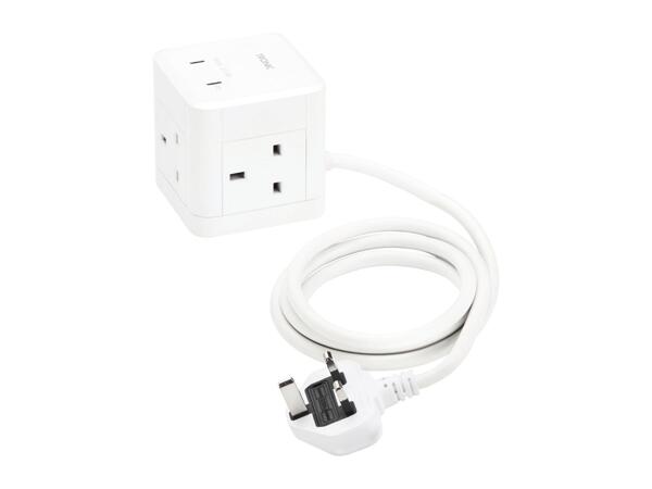 Tronic White Socket Cube With USB Ports