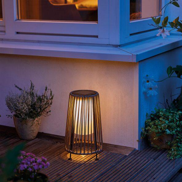 CASALUX(R) 				Geflochtene Laterne mit Solarenergie