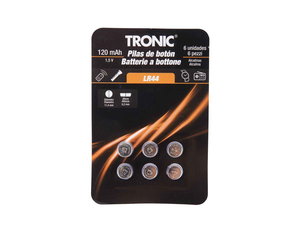 Button Cell Batteries, 6 pieces