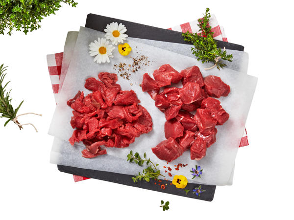 Ragoût/ émincé de bœuf de pâturage