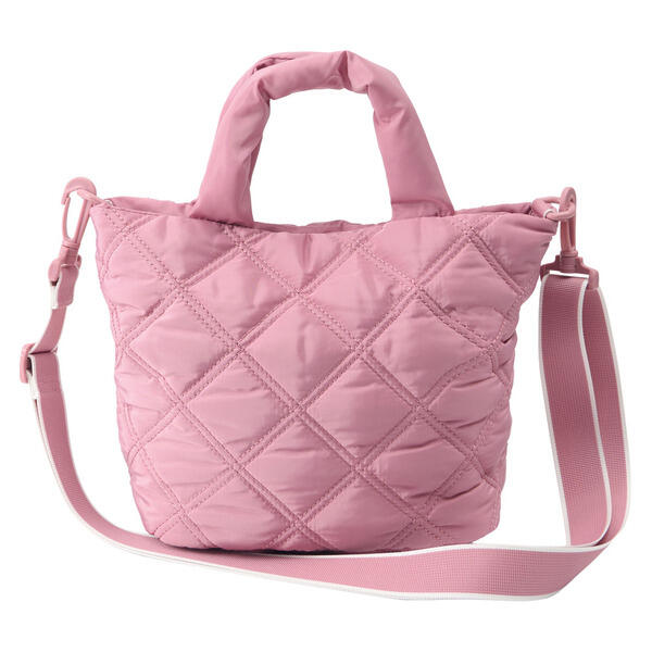 LIVE IN STYLE Pink Quilted Mini Tote Crossbody