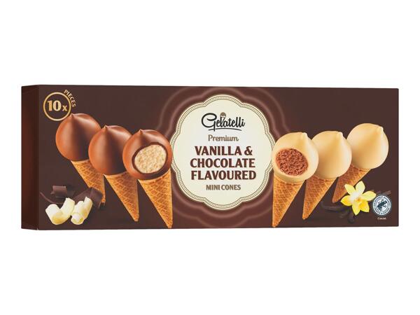 Vanilla & Chocolate Flavoured Mini Ice Cream Cones