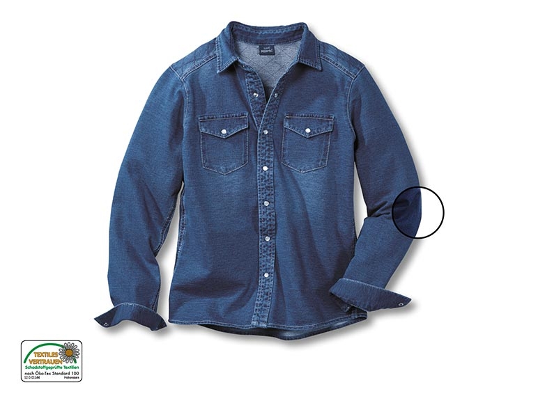 Hemd in Sweat-Denim
