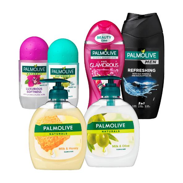 PALMOLIVE 	 				Shower gel, deodorant eller håndsæbe