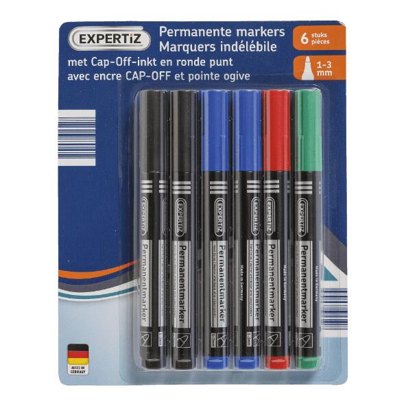 Feutres indélébiles, 6 pcs
