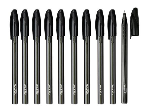 Crelando Black Ballpoint Pens - 10 Pack