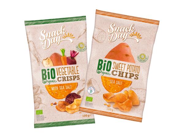 Organic Vegetable Crisps or Sweet Potato Chips