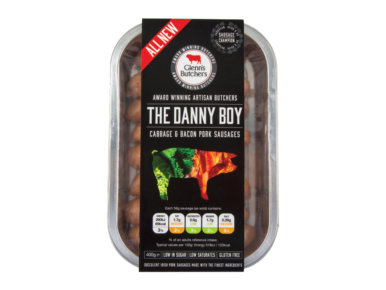 GLENN MCDOWELL Low Fat Flavoured Pork Sausages