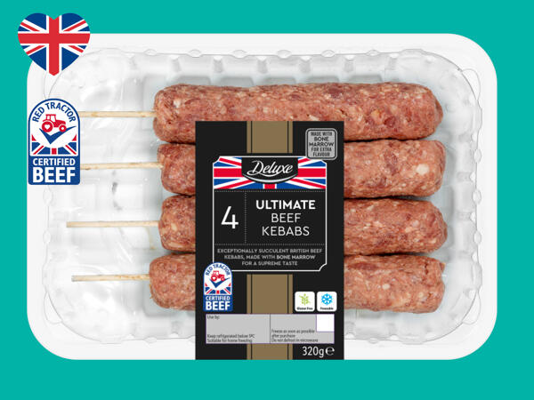 Deluxe 4 Ultimate British Beef Kebabs
