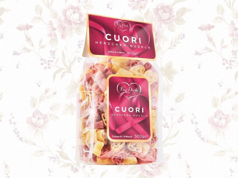 Pasta a forma di cuore