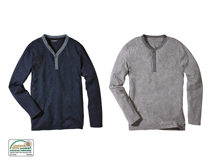 Tee-shirt à manches longues avec boutonnière