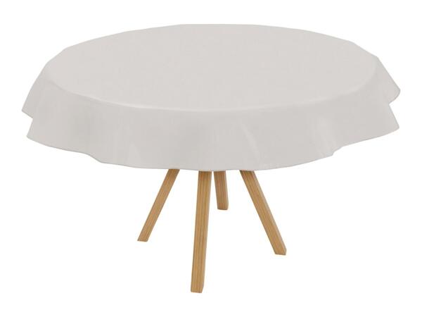 Livarno Home Round Vinyl Tablecloth - Cream