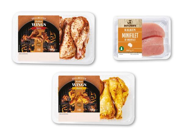 Kalkunvinger eller -minifilet
