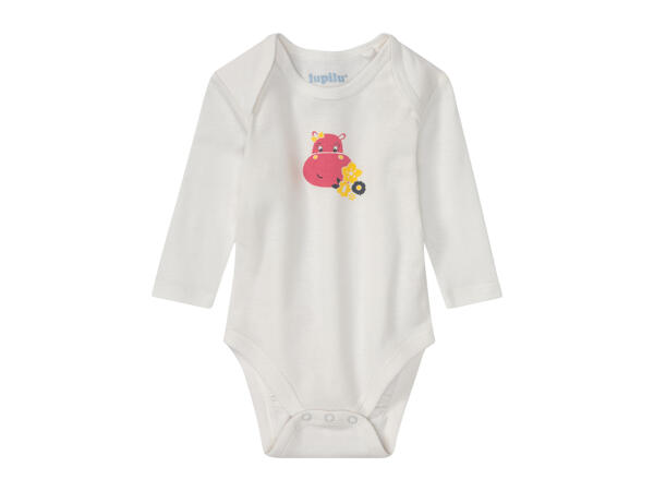 Lupilu Baby Long - Sleeve Bodysuits - 3 pack