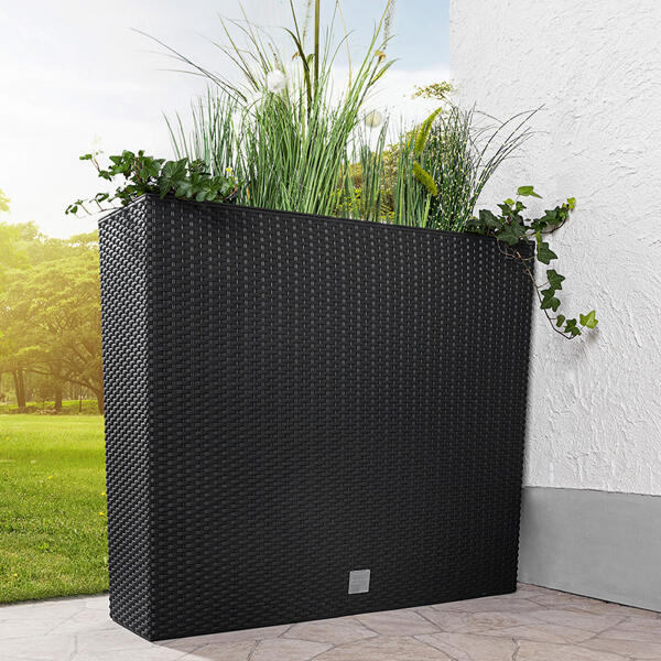 XXL-Pflanzkasten "Wall" in Rattanoptik
