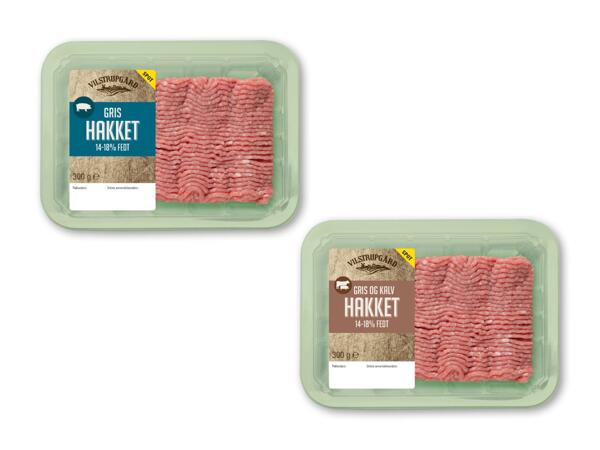 Hakket gris eller hakket gris og kalv
