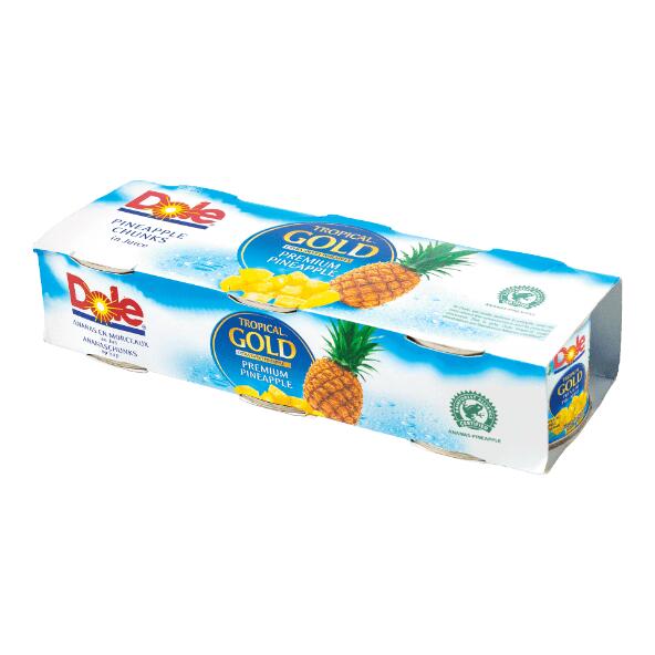 Dole ananasstukjes, 3-pack