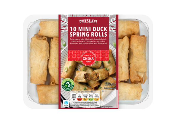 Chef Select 10 Mini Duck Spring Rolls